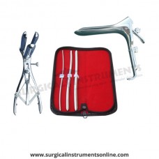 Hegar uterine dilator 3 pieces set,3-4, 7-8, 9-10, mathieu speculum, grave large